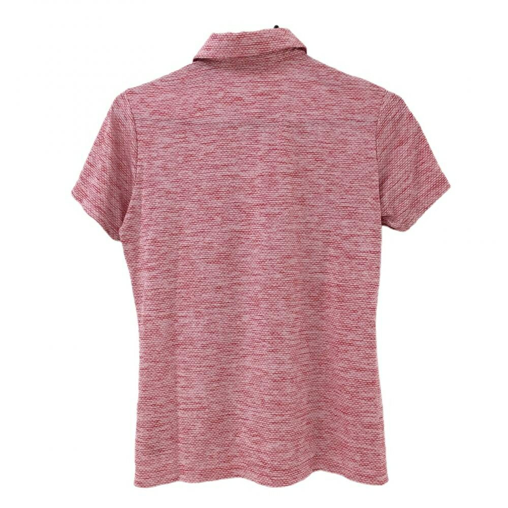カッパ 半袖ポロシャツ ピンク×白 総柄 ロゴ刺しゅう レディース L ゴルフウェア Kappa