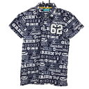 【当店ポイント5倍!6/4 20:00〜6/11 1:59まで】★特価★【超美品】クアルトユナイテッド 半袖ポロシャツ ネイビー×白 英字総柄 ニコちゃん レディース S ゴルフウェア CUARTO UNITED(4)