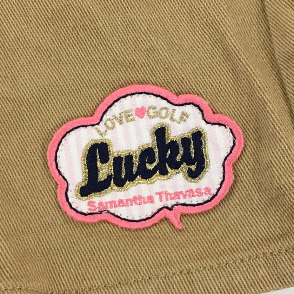 【美品】サマンサタバサ UNDER25 スカート ライトブラウン ワッペン レディース S ゴルフウェア Samantha Thavasa