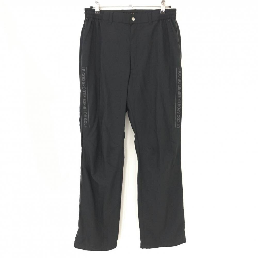 ★特価15%OFF★【超美品】ルコック パンツ 黒 裏地メッシュ ウエストゴム メンズ L ゴルフウェア le coq sportif