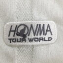 【超美品】ホンマ ニットベスト 白 Vネック 透かし編み コットン混 メンズ L ゴルフウェア HONMA 3