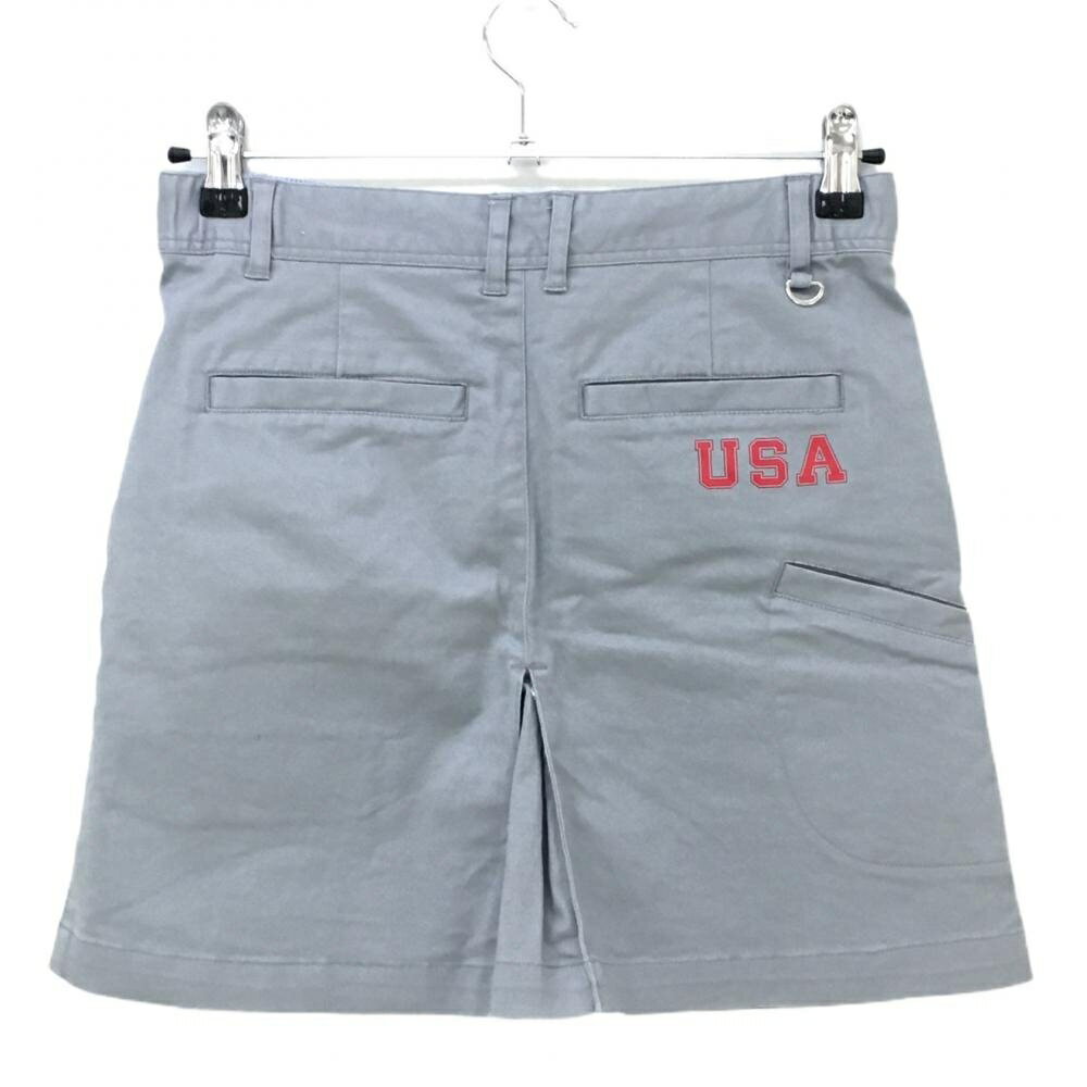 【美品】チャンピオン スカート グレー ロゴワッペン ストレッチ レディース MEDIUM ゴルフウェア Champion