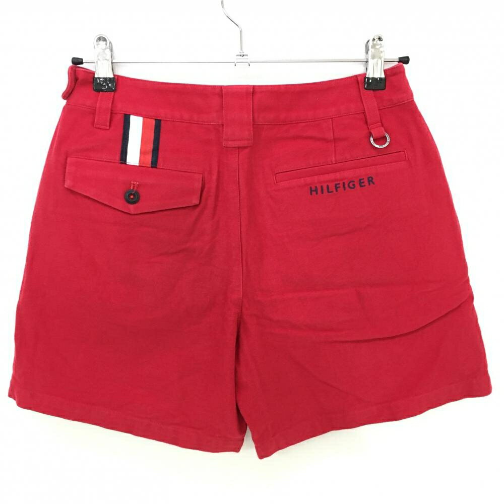 トミーヒルフィガー キュロットスカート レッド 無地 ボックスプリーツ レディース M ゴルフウェア Tommy Hilfiger Golf