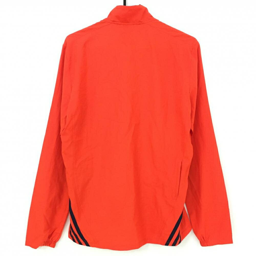 アディダス ジャケット レッド×ネイビー 薄手 3ライン メンズ M ゴルフウェア adidas