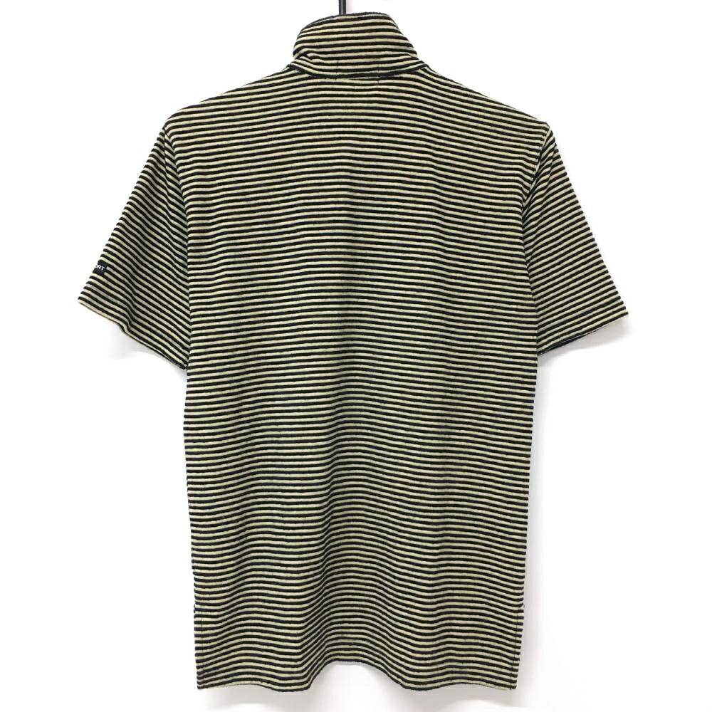 【25%OFFクーポン配布中！9/14まで】23区スポーツ 半袖ハイネックシャツ 黒×イエロー ボーダー パイル地 ハーフジップ レディース 1(M) ゴルフウェア 23区 reonard-10103900 レオナード 楽天市場店 サンプル画像2