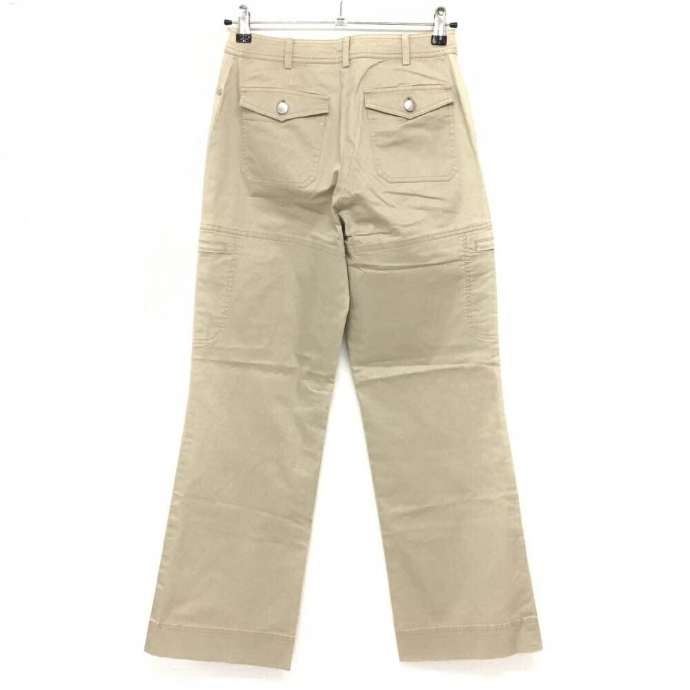 ランバンスポール パンツ ベージュ ウエスト内側ストライプ 6ポケット レディース 38(M) ゴルフウェア LANVIN SPORT
