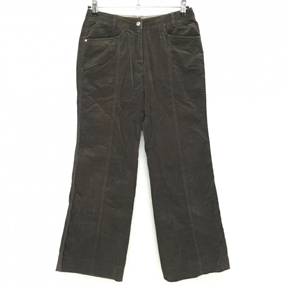 マンシングウェア パンツ カーキグレー コーデュロイ ロゴ刺しゅう レディース 11 ゴルフウェア Munsin..