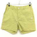 ★特価★ロサーセン ショートパンツ くすみイエロー ロゴ刺しゅう レディース 42(L) ゴルフウェア Rosasen