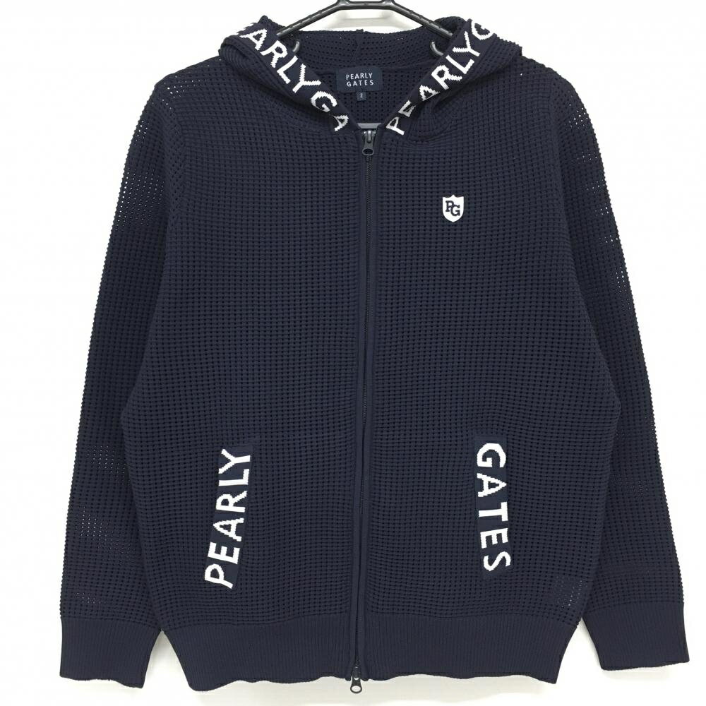 【1,500円OFFクーポン 5/20限定 2万円以上購入】トミーヒルフィガー（TOMMY HILFIGER）（レディース）ゴルフウェア アウター 防風 保温 裏地付きボーダーニットパーカー THLA273-NVY