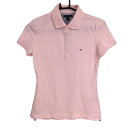 ★特価★トミーヒルフィガー 半袖ポロシャツ ピンク シンプル ロゴ刺しゅう レディース XS ゴルフウェア Tommy Hilfiger Golf