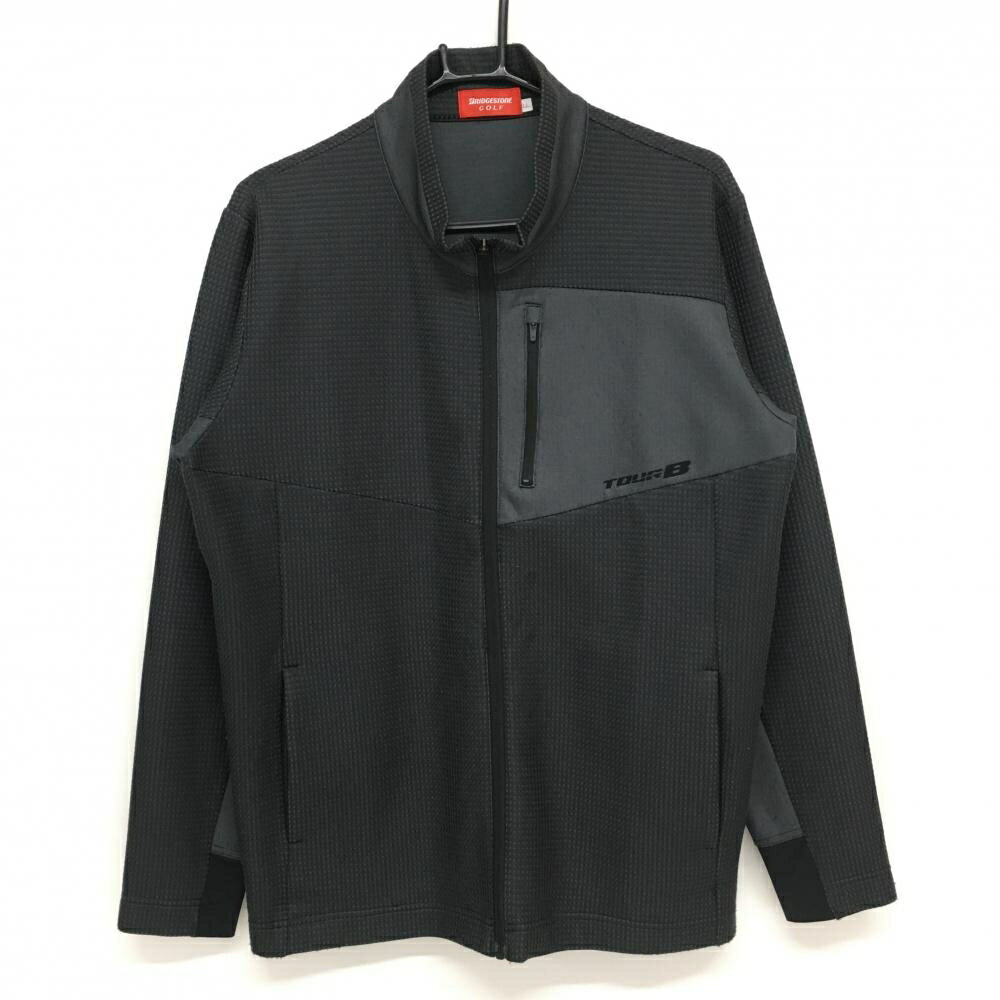 ★特価35%OFF★ブリヂストンゴルフ 切替ジャケット グレー 織生地 TOURB 3ポケット メンズ LL ゴルフウェア Bridgestone