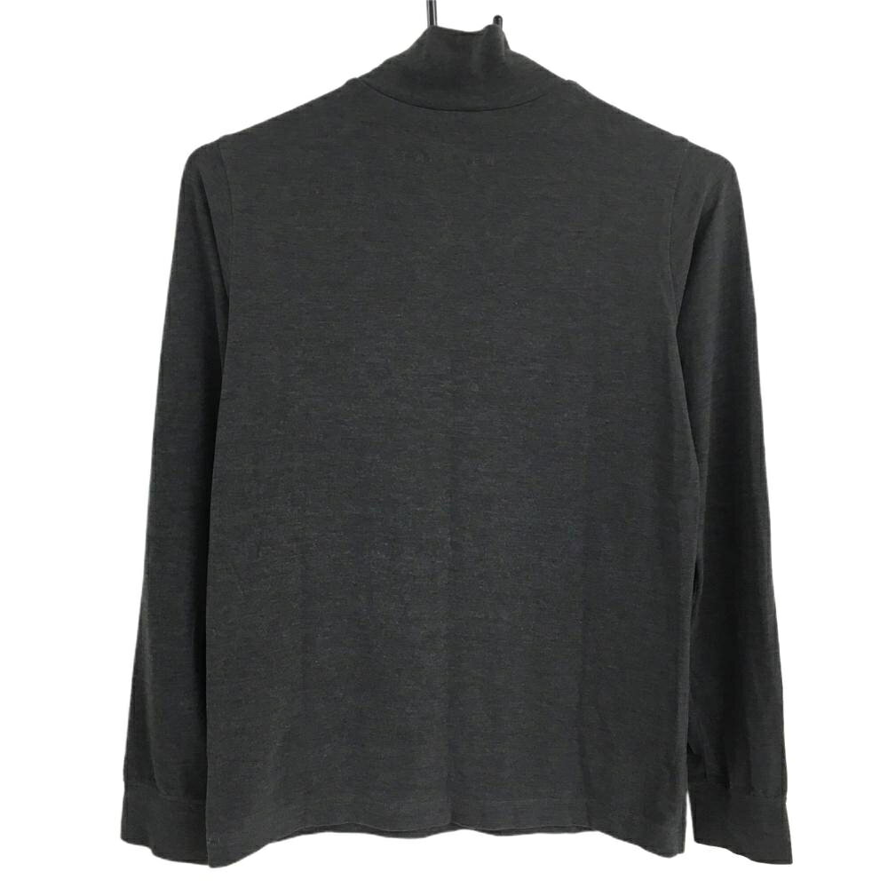 【美品】セントアンドリュース 長袖ハイネックシャツ グレー ロゴプリント アクリル59％ レディース M ゴルフウェア St ANDREWS