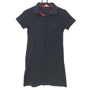 ★特価★ビームスゴルフ ワンピース ネイビー×レッド シンプル ロゴ刺しゅう レディース M ゴルフウェア BEAMS GOLF