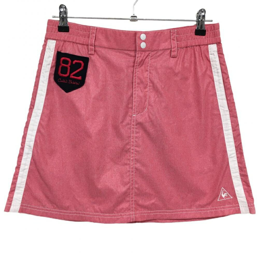 Le Coq - 【超美品】ルコック スカート 杢レッド×白 サイドライン 裏地メッシュ レディース 11(L) ゴルフウェア le coq sportif