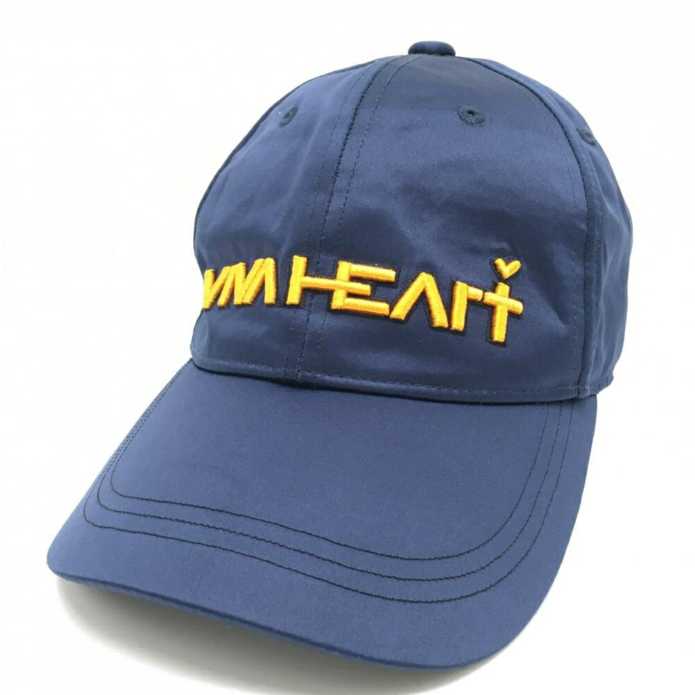 【当店ポイント5倍！3月11日(火)1時59分まで！】★特価★【美品】ビバハート キャップ ネイビー×オレンジ ロゴ刺しゅう 40 ゴルフウェア VIVA HEART