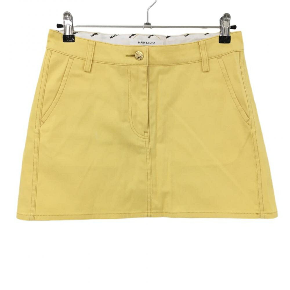 マークアンドロナ スカート イエロー スカル刺しゅう レディース M ゴルフウェア MARK＆LONA