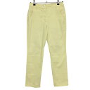 ★特価★アダバット パンツ イエロー 無地 ストレッチ レディース 38(M) ゴルフウェア adabat