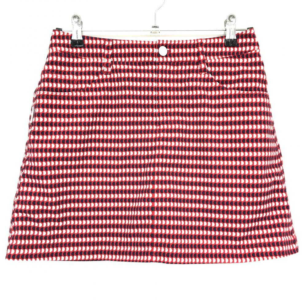 【美品】ジャックバニー スカート レッド×ネイビー 総柄 内側インナーパンツ レデ...
