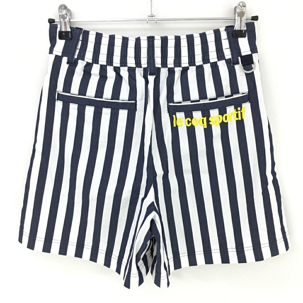 レオナード 楽天市場店の【超美品】ルコック キュロットスカート ネイビー×白 ストライプ レディース 9(M) ゴルフウェア le coq sportif｜アングル2
