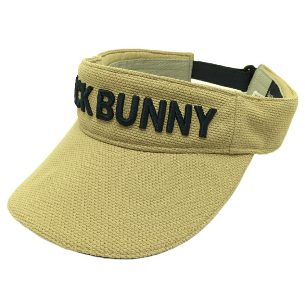 ★特価★ジャックバニー サンバイザー ベージュ×ネイビー 立体ロゴ刺しゅう FR ゴルフウェア Jack Bunny