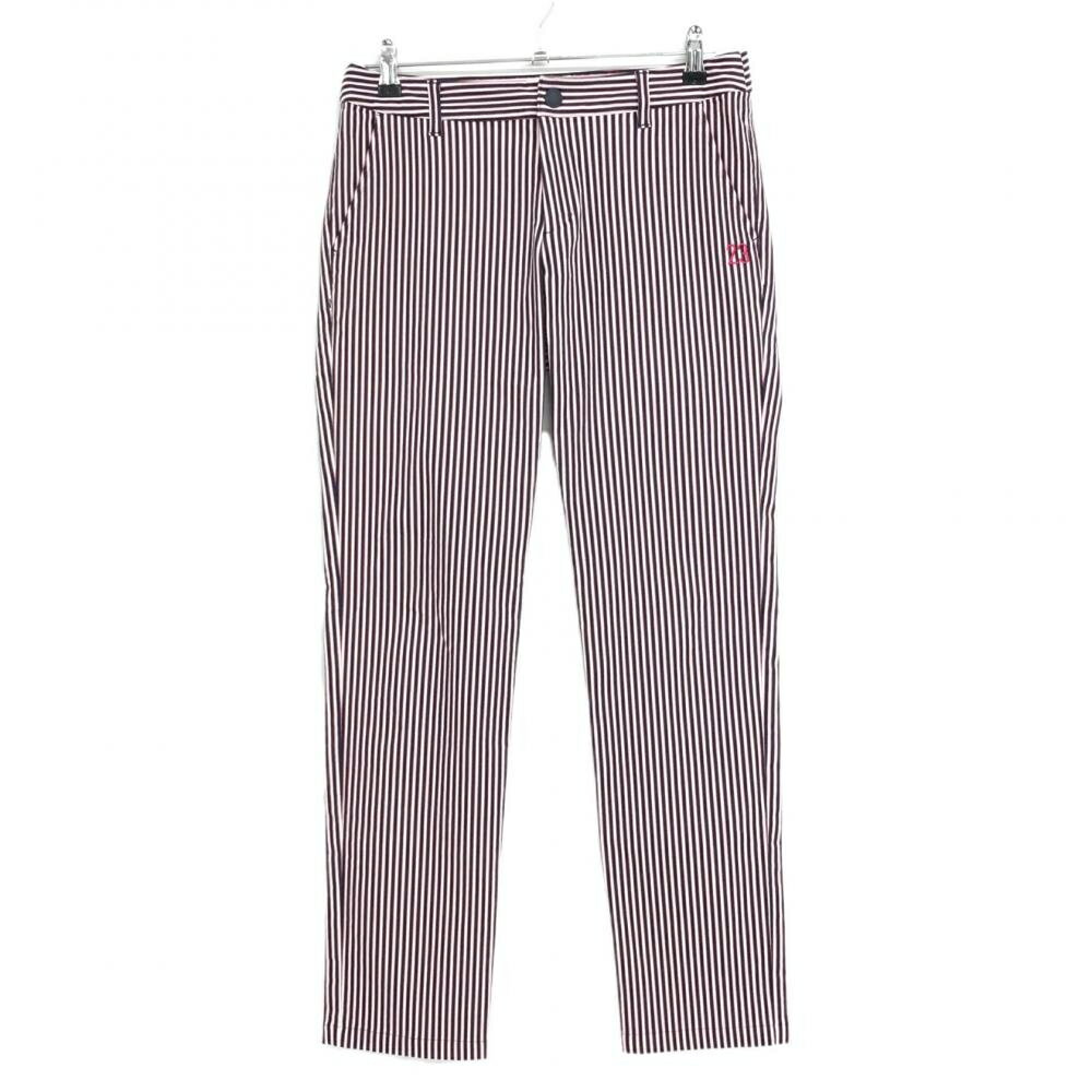 ★特価15%OFF★【美品】23区ゴルフ パンツ ネイビー×白×レッド ストライプ ポケット刺しゅう メンズ 70(XL) ゴルフウェア 23区