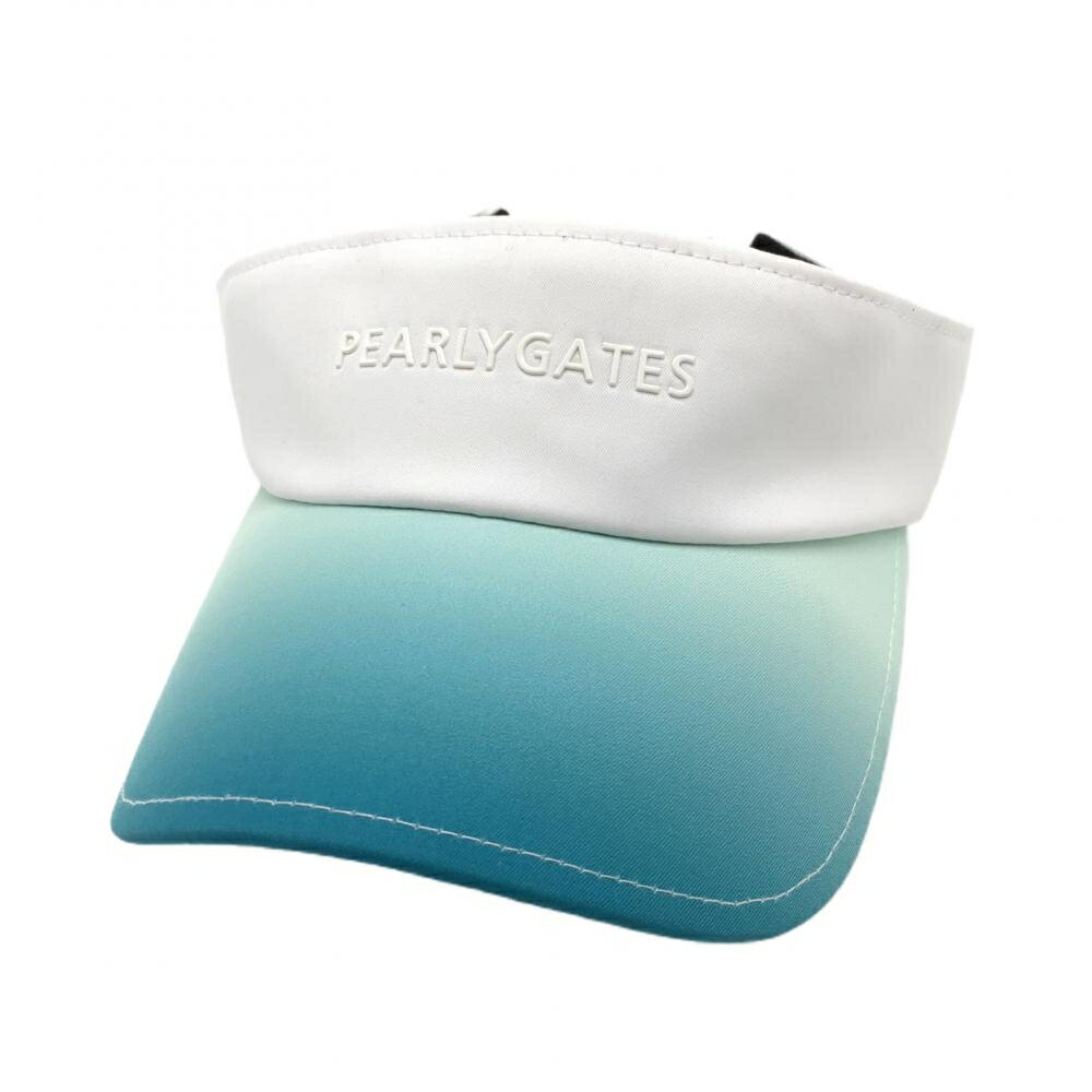 ★特価15%OFF★【美品】パーリーゲイツ サンバイザー ブルー×白 グラデーション FR ゴルフウェア 2022年モデル PEARLY GATES
