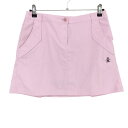 ★特価★マンシングウェア スカート ピンク 無地 ロゴ刺しゅう ストレッチ レディース 11(L) ゴルフウェア Munsingwear