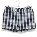 ★特価★パーリーゲイツ ショートパンツ ネイビー×ライトグレー チェック レディース 0(S) ゴルフウェア PEARLY GATES