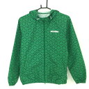 ★特価★【美品】ジャックバニー ジップパーカー グリーン×ネイビー カエダ葉柄 ブルゾン レディース 1(M) ゴルフウェア Jack Bunny