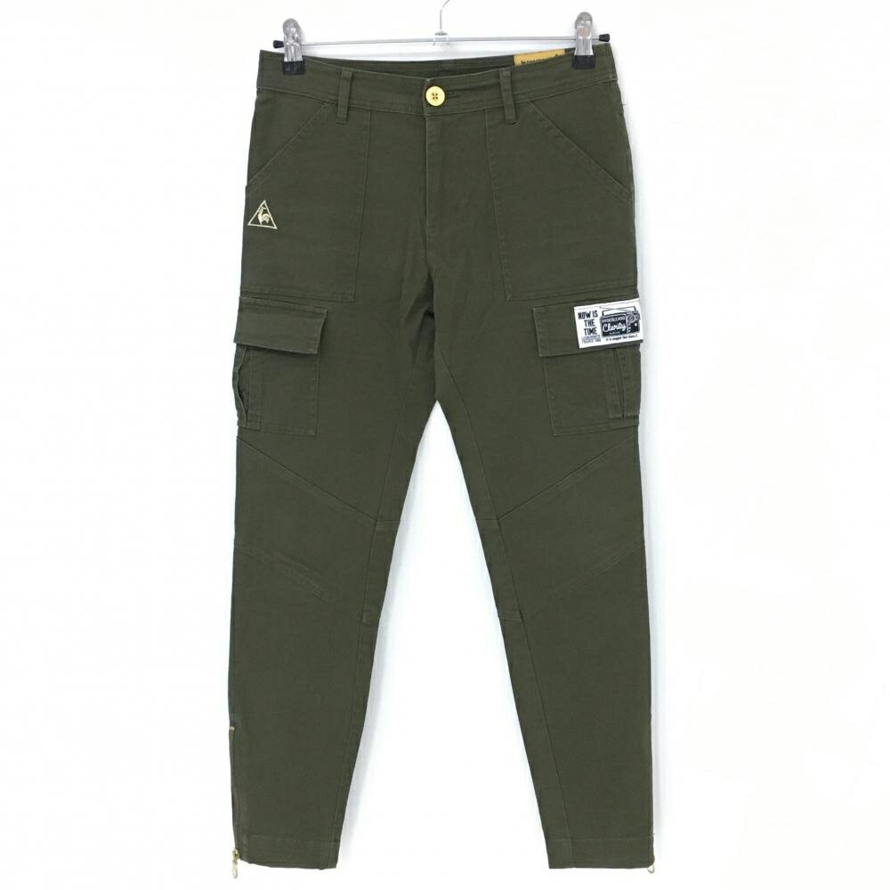 ★特価★ルコック カーゴパンツ カーキ 裾ジップ レディース 9 ゴルフウェア le coq sportif