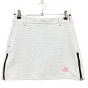【当店ポイント5倍!6/4 20:00〜6/11 1:59まで】★特価★【新品】ルコック ストレッチスカート 白 凹凸生地 UVカット レディース 7 ゴルフウェア le coq sportif(4)