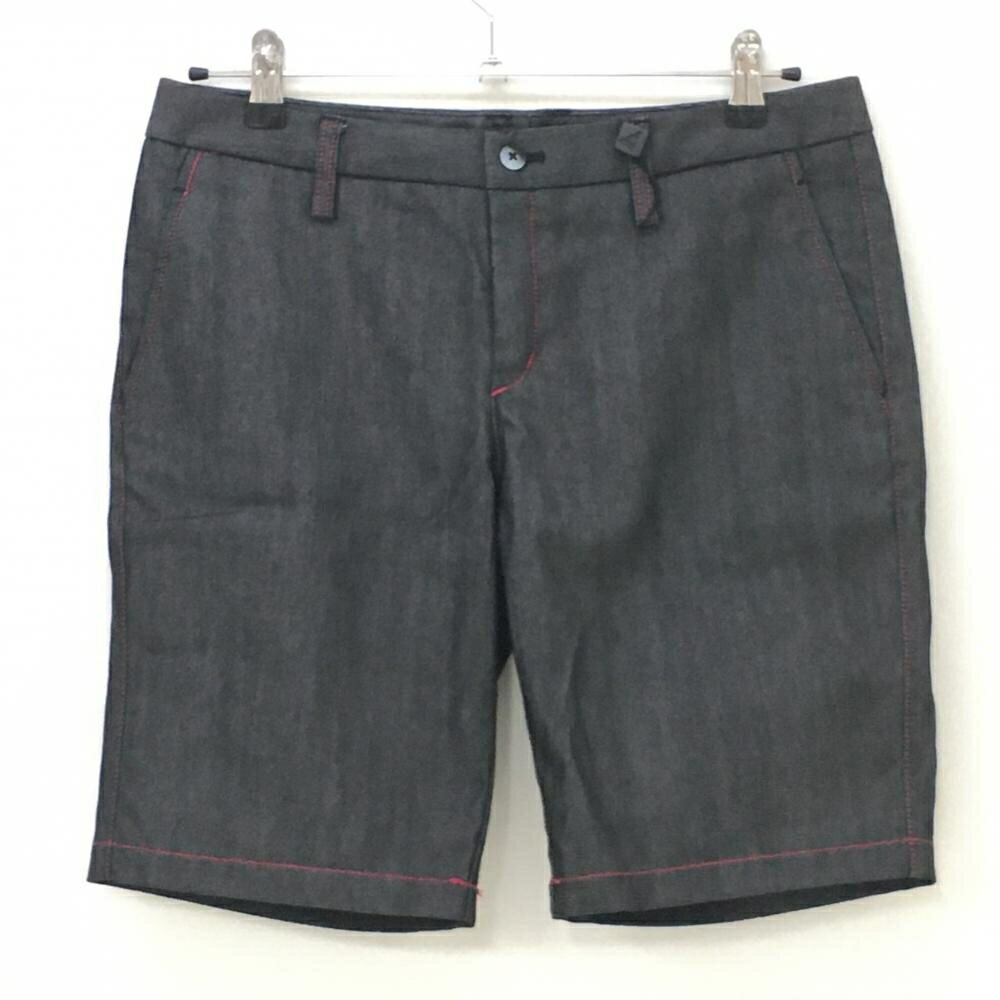 ★特価★【新品】アディダス ハーフパンツ 黒 ステッチピンク レディース L ゴルフウェア adidas