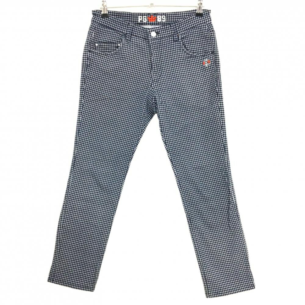 パーリーゲイツ パンツ ネイビー×白 チェック ストレッチ メンズ 4(M) ゴルフウェア PEARLY GATES
