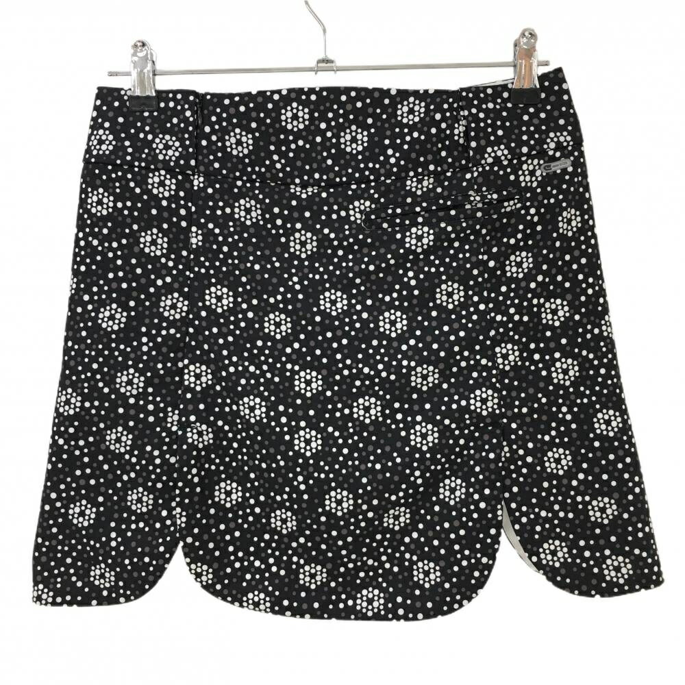 【美品】プーマ スカート 黒×白 ドット調 内側インナーパンツ レディース S ゴルフウェア PUMA