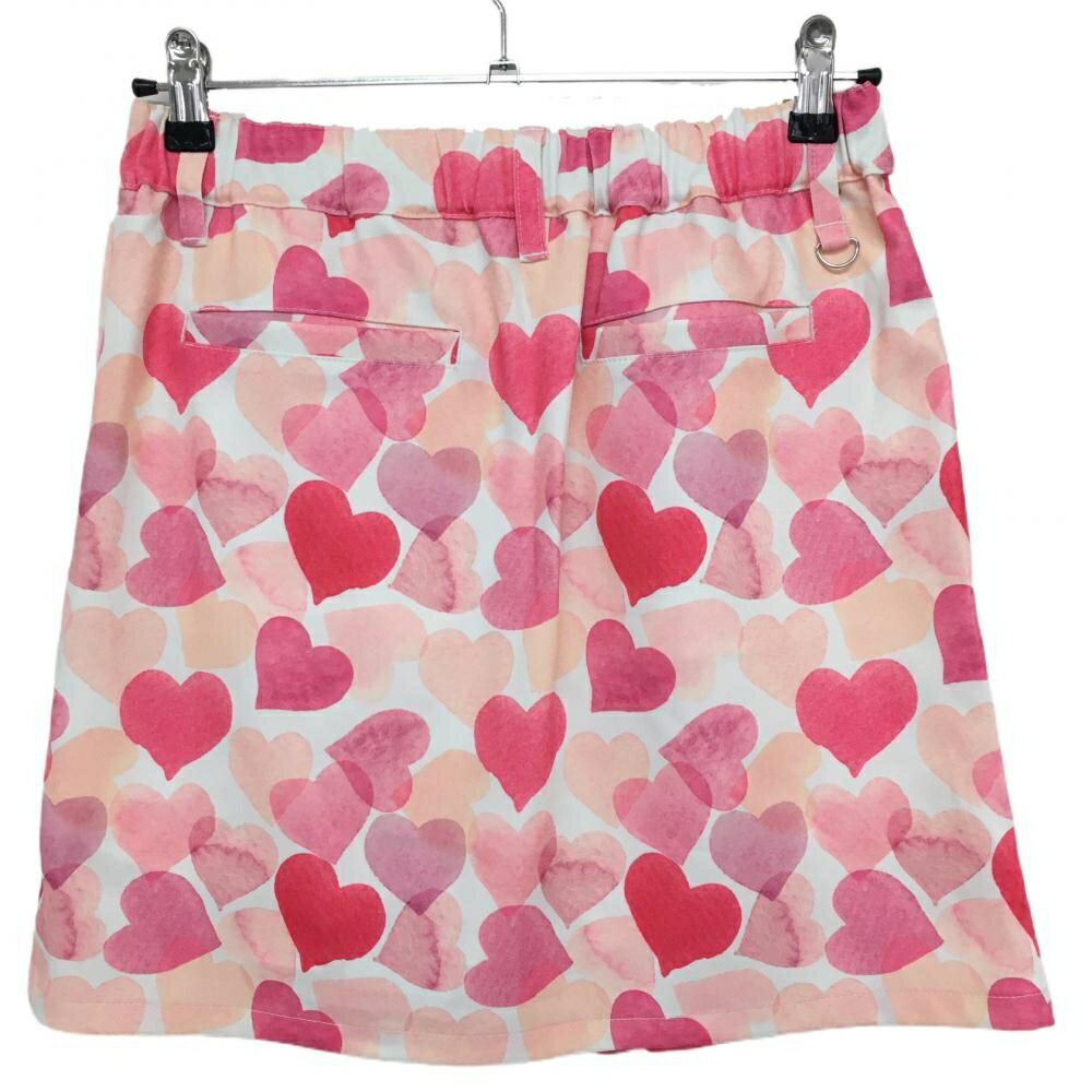 【超美品】キスオンザグリーン スカート ピンク×白 ハート柄 内側インナーパンツ ...