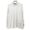 ★特価★【美品】ティゴラ 長袖ハイネックシャツ 白 ネック・袖プリント メンズ LL ゴルフウェア TIGORA