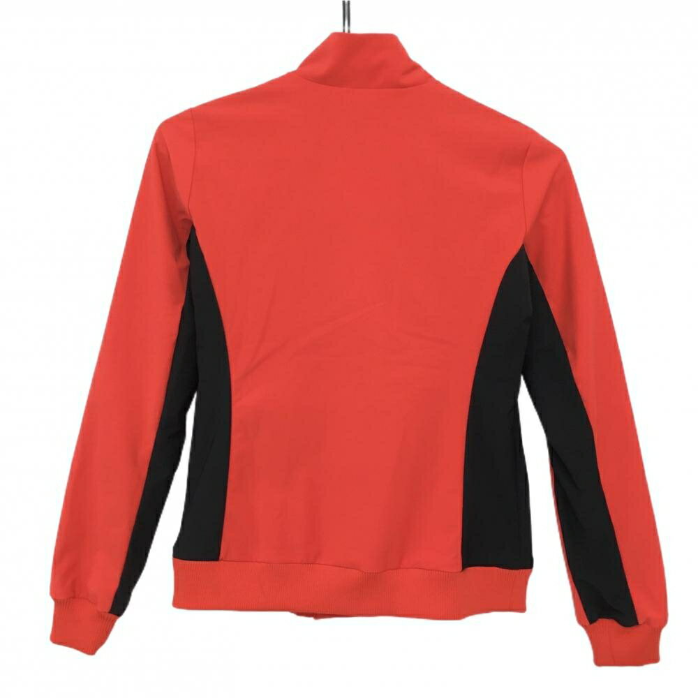 【超美品】デサントゴルフ ジャケットブルゾン レッド×黒 サイド切替 裏地メッシュ レディース S ゴルフウェア 2022年モデル DESCENTE