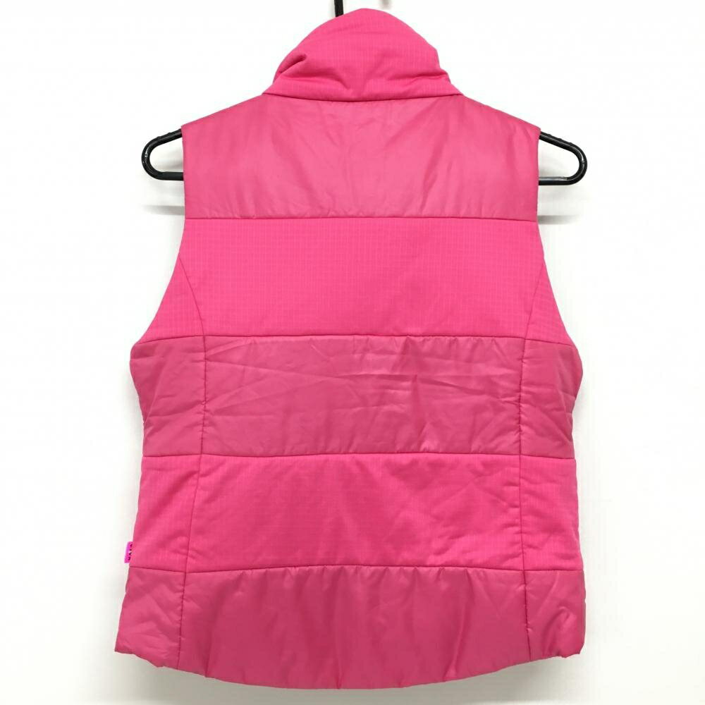 【超美品】ビバハート 中綿ベスト ピンク ハート刺しゅう レディース 40(M) ゴルフウェア VIVA HEART