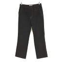 ★特価★MUスポーツ パンツ 黒×白 裏微起毛 レディース 40(M) ゴルフウェア M・U SPORTS