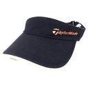 ★特価★テーラーメイド サンバイザー ネイビー× ピンク つば裏ボア F(56-58cm) ゴルフウェア TaylorMade