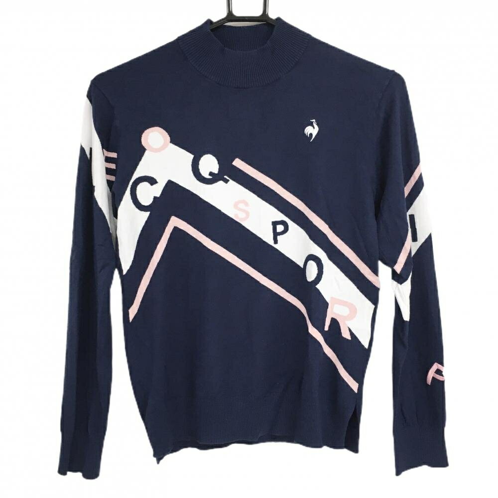 ルコックハイネックセーターネイビー...