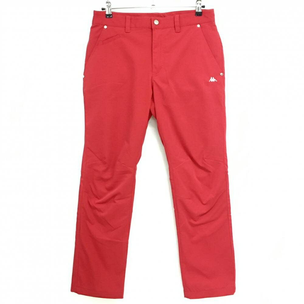 【超美品】カッパ パンツ レッド 裏地微起毛メッシュ メンズ L ゴルフウェア Kappa