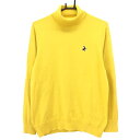 ★特価★ジャックバニー タートルネックセーター イエロー ラビット刺しゅう メンズ 5(L) ゴルフウェア Jack Bunny