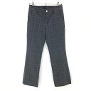 ★特価★【美品】23区スポーツ パンツ グレー×白 格子柄 表微起毛 レディース 64(M) ゴルフウェア 23区