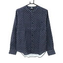 ★特価★【超美品】マンシングウェア 長袖シャツ ネイビー×レッド 総柄 胸ポケット メンズ M ゴルフウェア Munsingwear(4)