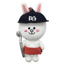 ★特価★【超美品】パーリーゲイツ×LINE FRIENDS ボールポーチ 白×レッド うさぎ ぬいぐるみゴルフ PEARLY GATES(4)