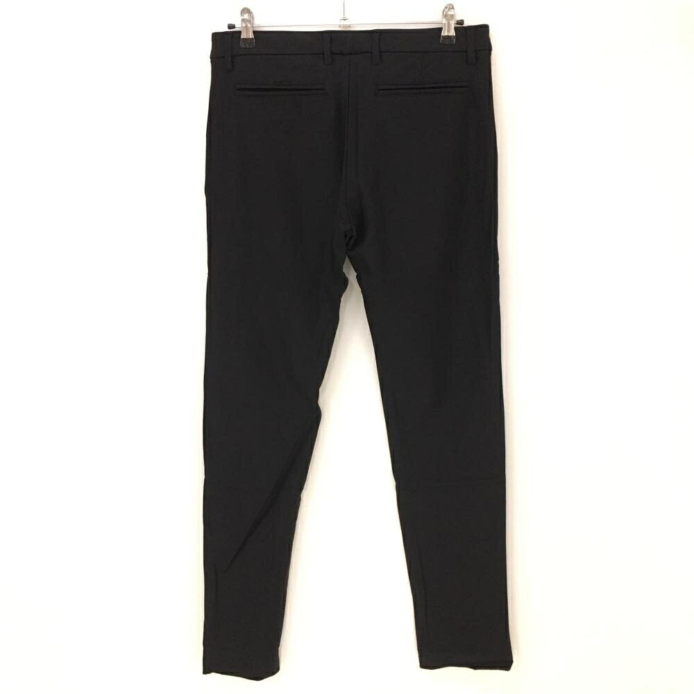 【新品】エフィカスブラン パンツ 黒 裏微起毛 ストレッチ 裾未処理 メンズ L ゴルフウェア efficace