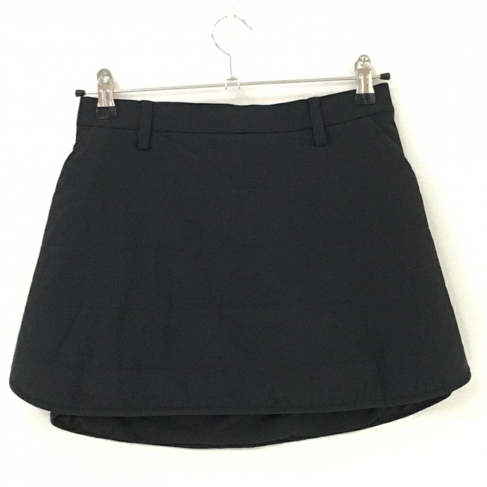 【超美品】アディダス 中綿スカート 黒 無地 後ろウエストゴム レディース M ゴルフウェア adidas