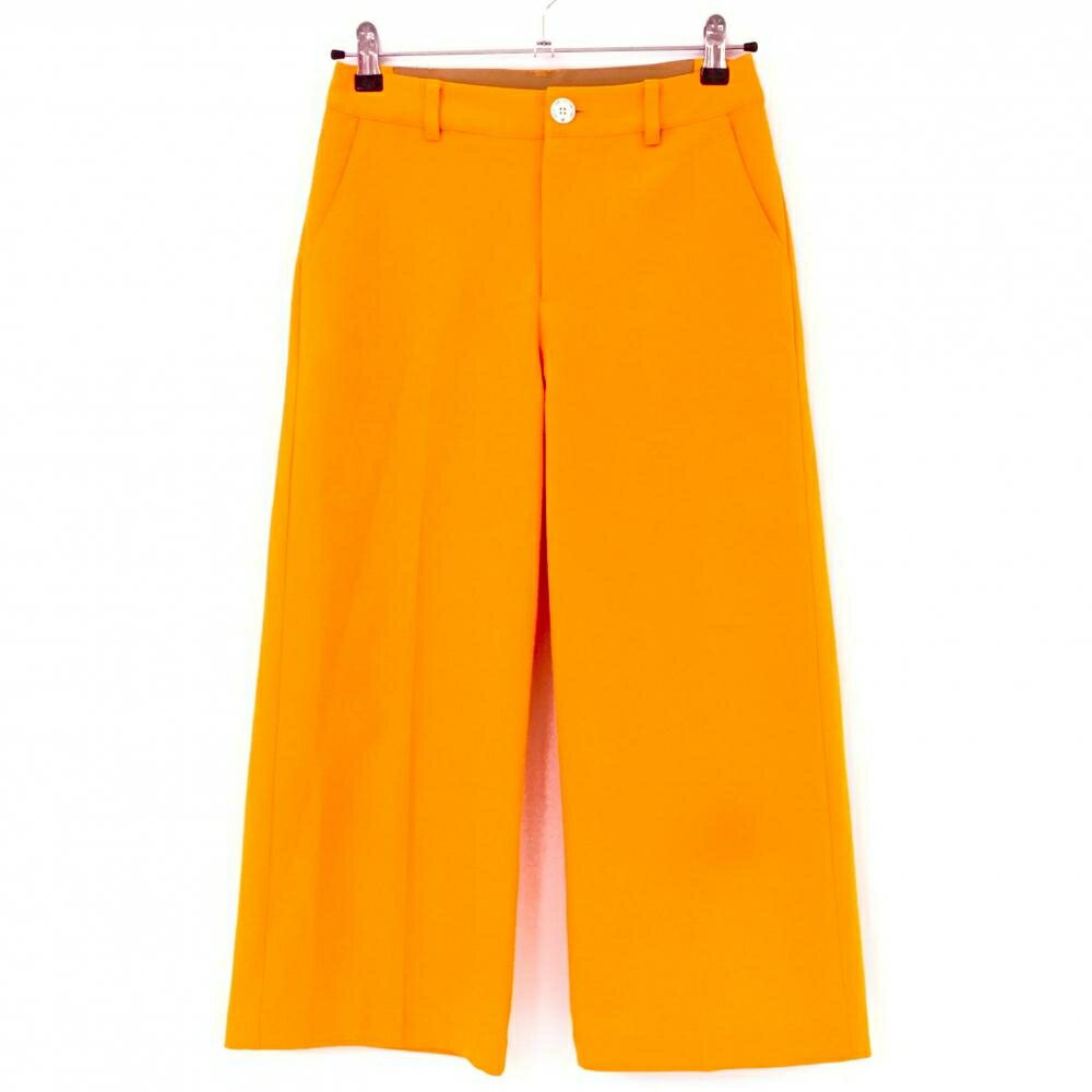 ★特価★【美品】ゾーイ パンツ オレンジ バックロゴ ファスナー部汚れ レディース 36(S) ゴルフウェア ZOY