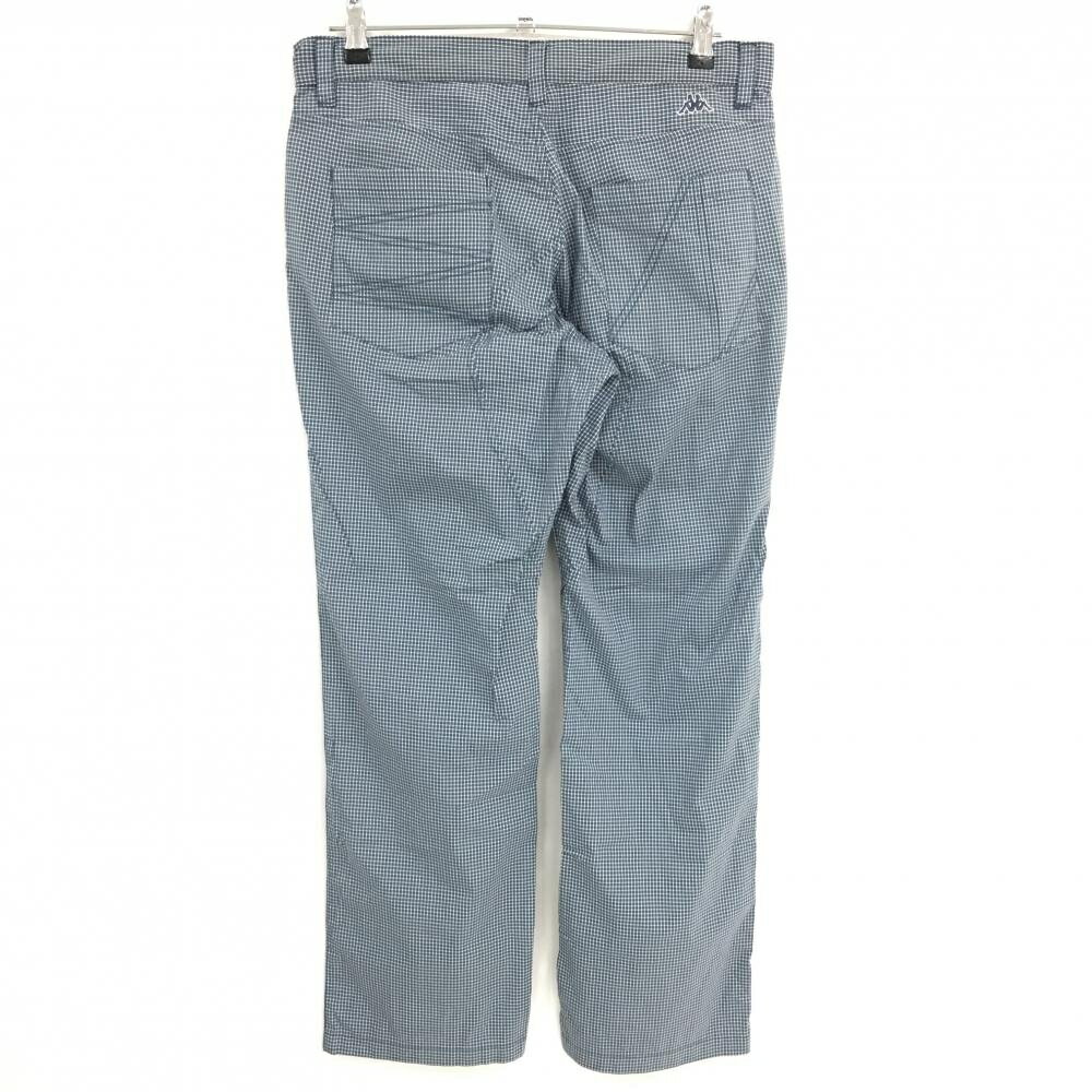 【ポイント10倍！楽天スーパーセール期間限定】カッパ パンツ ブルー×白 チェック ジップポケット メンズ 85 ゴルフウェア Kappa